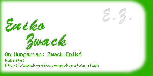 eniko zwack business card